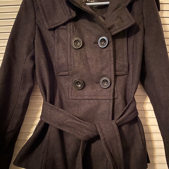 ZARA BASIC wool blend short coat - Picture 4 of 8